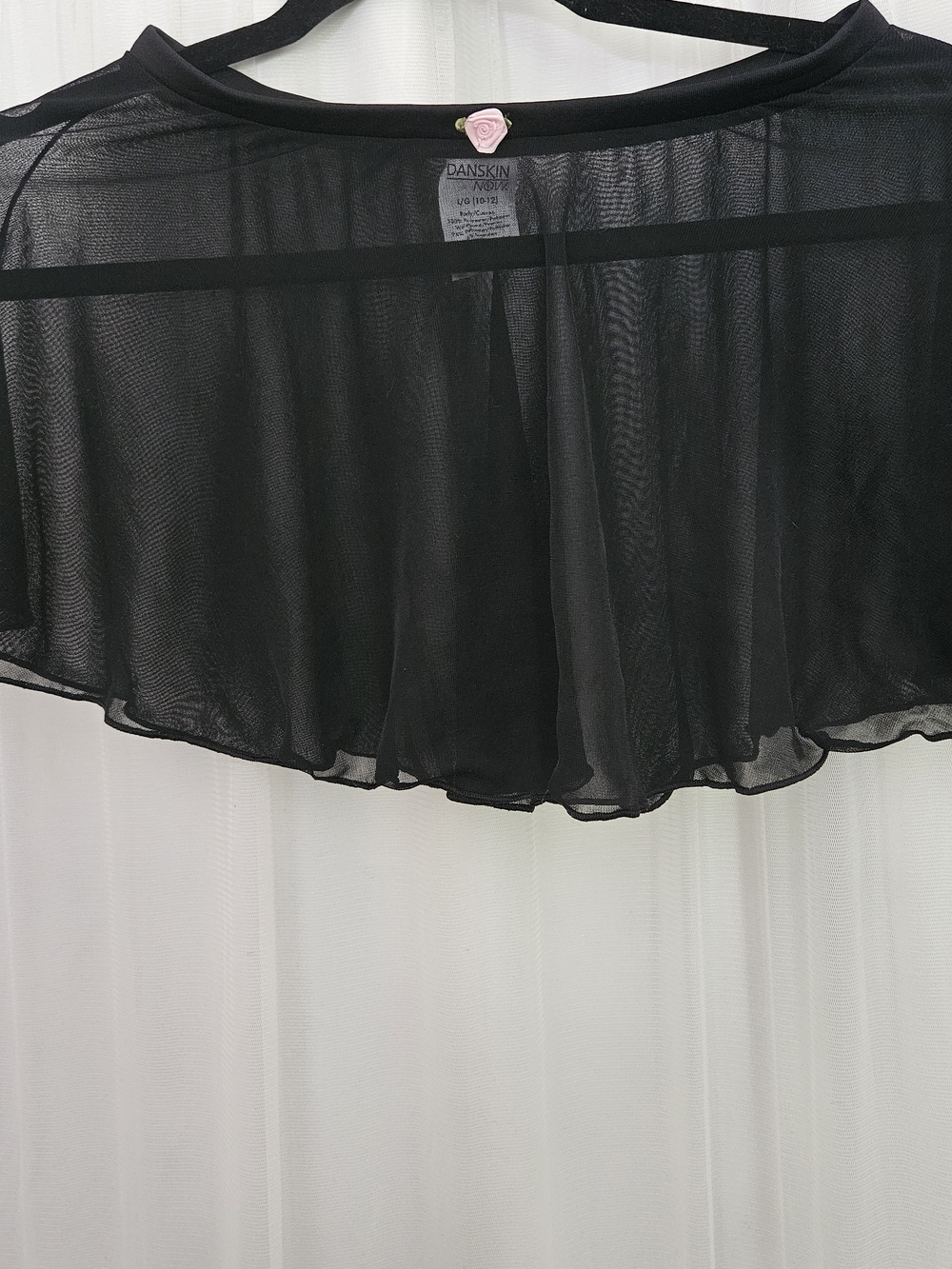 Danskin Black Mesh Ballet Skirt Cover-Up